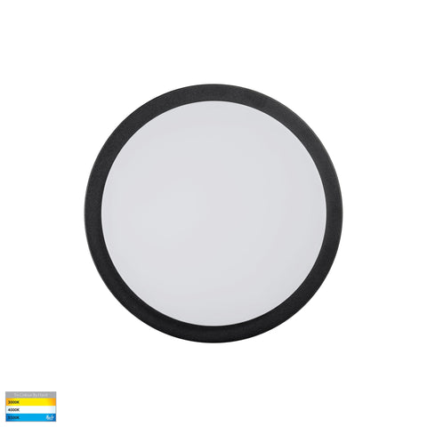 Liptor Black 20w Ceiling Mounted LED Oyster - HV36052T-BLK