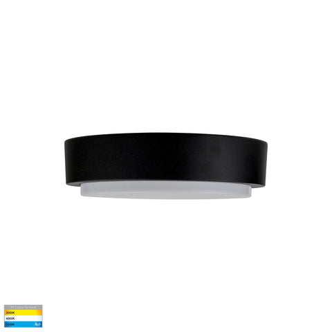 Liptor Black 20w Ceiling Mounted LED Oyster - HV36052T-BLK