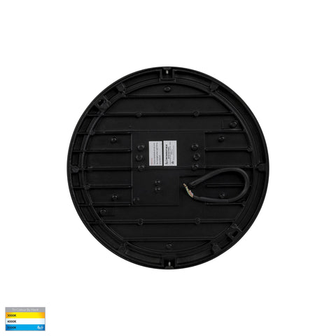Liptor Black 20w Ceiling Mounted LED Oyster - HV36052T-BLK