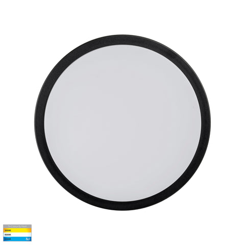 Liptor Black 30w Ceiling Mounted LED Oyster - HV36053T-BLK