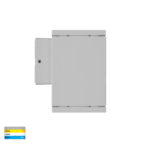Quadru Square White TRI Colour Fixed Down LED Wall Light - HV3623T-WHT