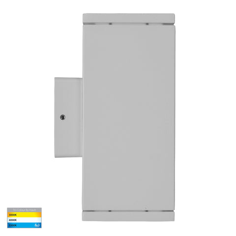 Quadru Square White TRI Colour Up & Down LED Wall Light - HV3624T-WHT