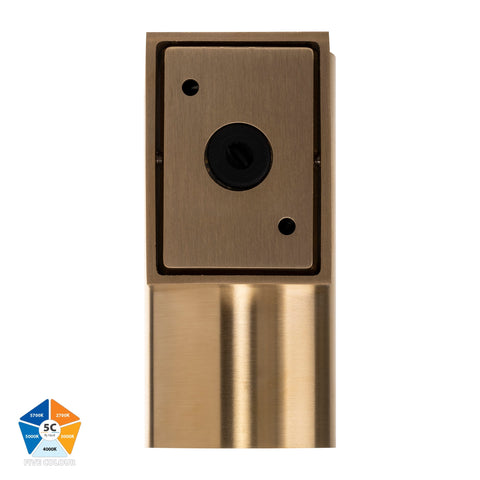 HV3625S-BR- Aries Solid Brass Fixed Down LED Wall Light - HV3625S-BR