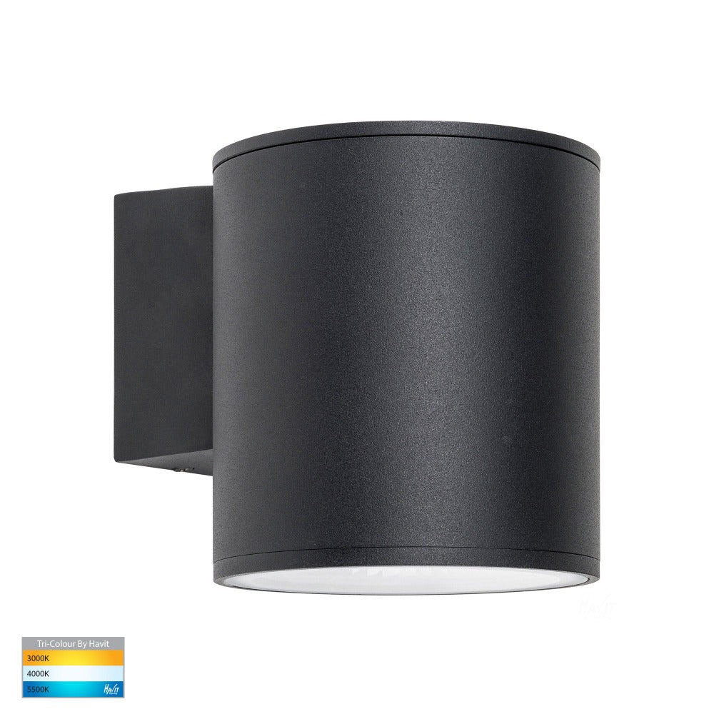 Porter 15w LED Black Large Fixed Down Wall Light- HV3628T-BLK - ARCK Electrical Wholesale Supplies