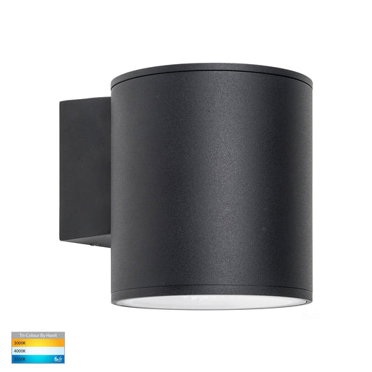 Porter 15w LED Black Large Fixed Down Wall Light- HV3628T-BLK