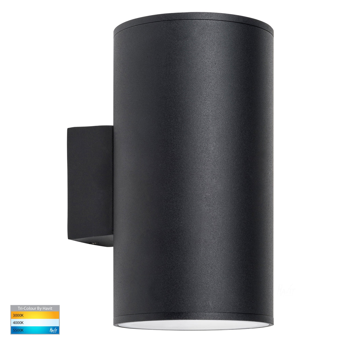 Porter Large Black Up & Down LED Wall Light HV3629T-BLK