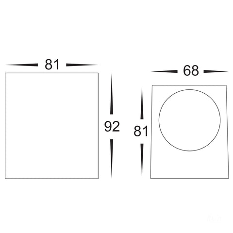 Accord White TRI Colour Fixed Down LED Wall Light - HV3631T-WHT