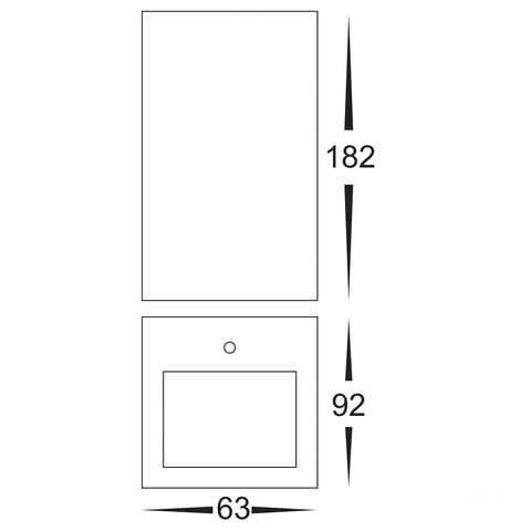 Veldi White Square TRI Colour Up & Down Wall Light - HV3633T-WHT