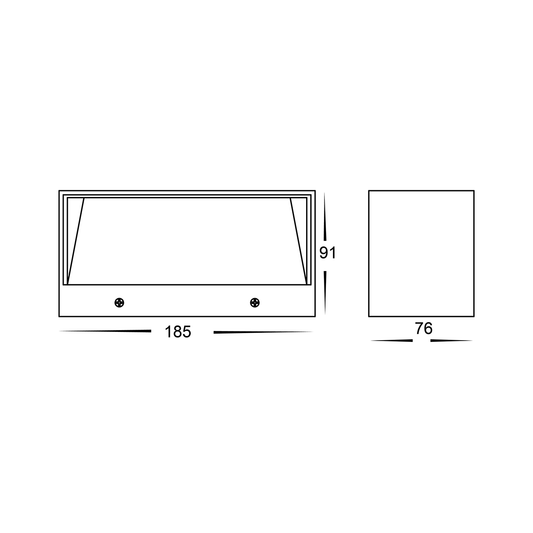 Nikki Black Up & Down LED Wall Light - HV3637T-BLK
