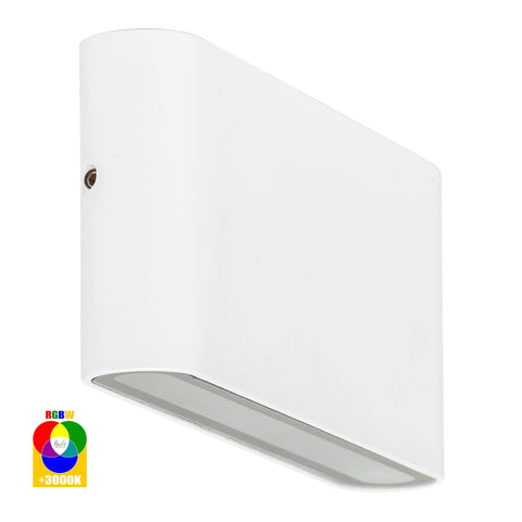 Lisse White Fixed Down RGBW LED Wall Light - HV3643RGBW-WHT