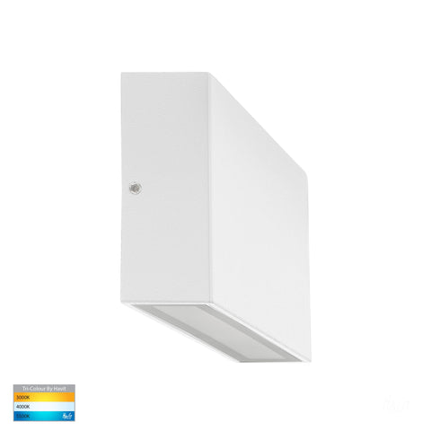 Essil White Fixed Down LED Wall Light - HV3645T-WHT-240V