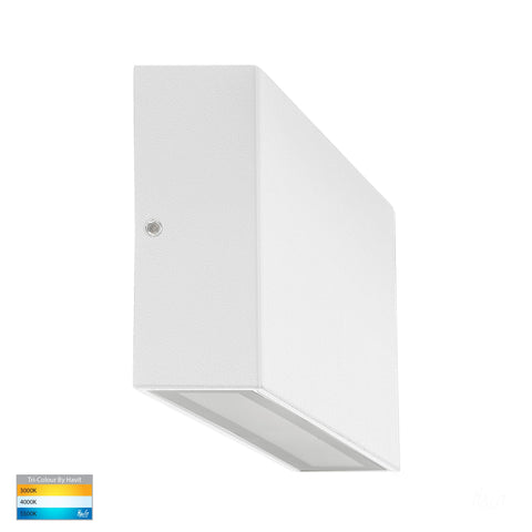 Essil White Fixed Down LED Wall Light - HV3647T-WHT-12V