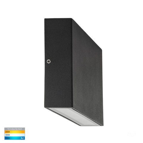 Essil Black Up & Down LED Wall Light - HV3648T-BLK-240V