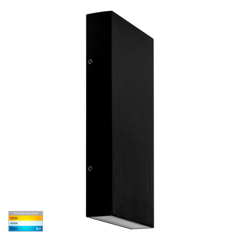 Essil Black Up & Down LED Wall Light - HV3649T-BLK-12V