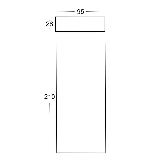Essil Black Up & Down LED Wall Light - HV3649T-BLK-240V