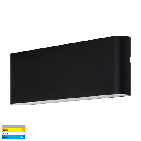 Lisse Black Fixed Down LED Wall Light - HV3652T-BLK-12V