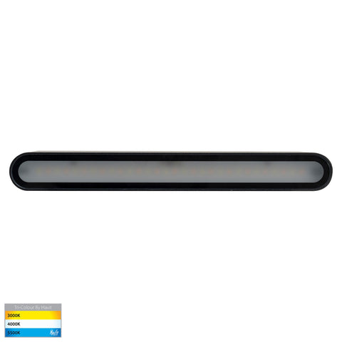 Lisse Black Fixed Down LED Wall Light - HV3652T-BLK-240V