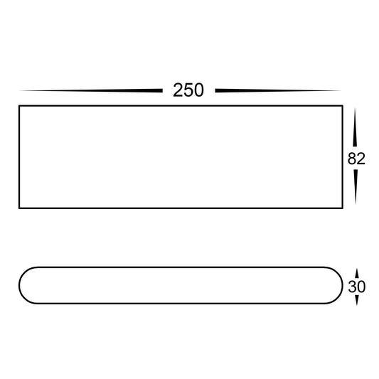 HV3652T-WHT- Lisse White Fixed Down LED Wall Light - HV3652T-WHT-12V