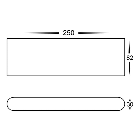 Lisse Black Fixed Down LED Wall Light - HV3652T-BLK-240V