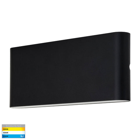 Lisse Black Up & Down LED Wall Light - HV3653T-BLK-240V
