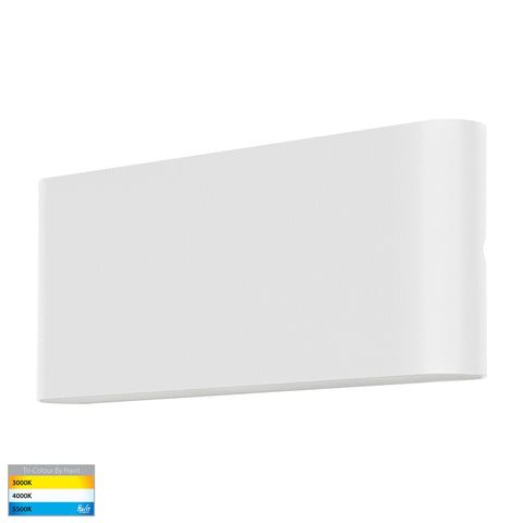 Lisse White Up & Down LED Wall Light - HV3653T-WHT-240V