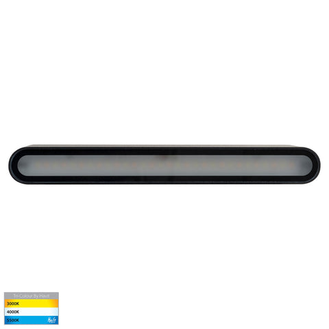 Lisse Black Up & Down LED Wall Light - HV3653T-BLK-12V