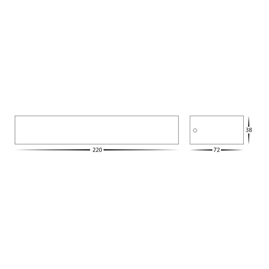 Siena White LED Uplighter Wall Light - HV3656T-WHT