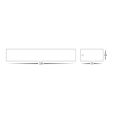 Siena Black LED Uplighter Wall Light - HV3656T-BLK