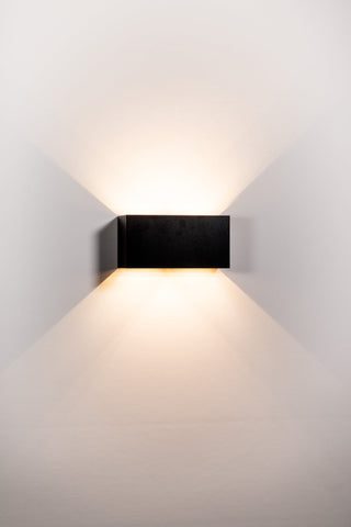 Versa Black Square Up & Down Wall Light - HV36582T-BLK-SQ