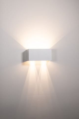 Versa White Square Up & Down Wall Light - HV36582T-WHT-SQ