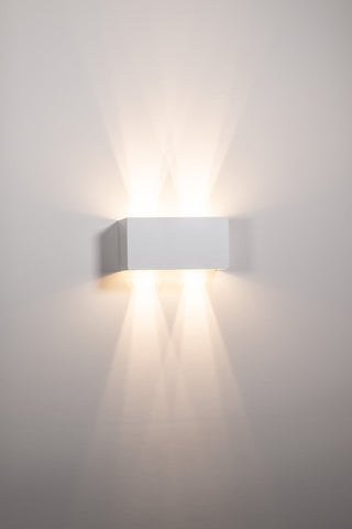 Versa White Square Up & Down Wall Light - HV36582T-WHT-SQ