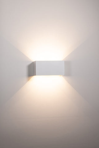 Versa White Square Up & Down Wall Light - HV36582T-WHT-SQ