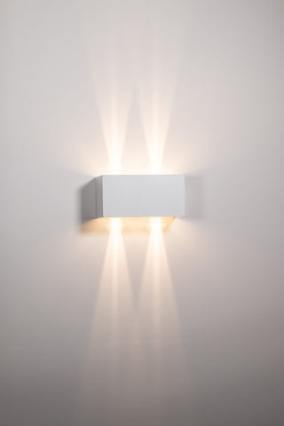 Versa White Square Up & Down Wall Light - HV36582T-WHT-SQ