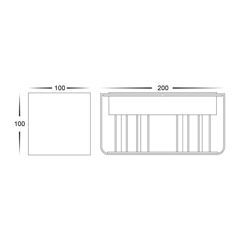 Versa White Square Up & Down Wall Light - HV36584T-WHT-SQ