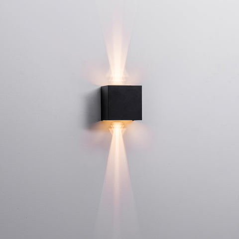 Versa Black Square Up & Down Wall Light - HV3658T-BLK-SQ