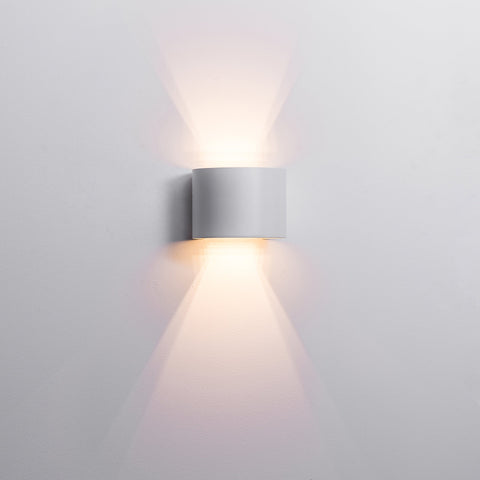 Versa White Round Up & Down Wall Light - HV3658T-WHT-RND