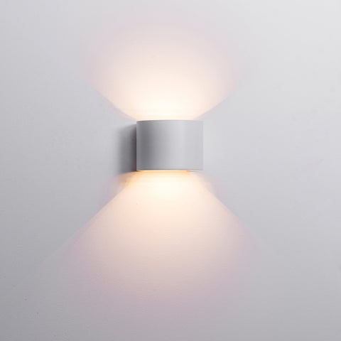 Versa White Round Up & Down Wall Light - HV3658T-WHT-RND-12V
