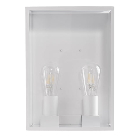 Bayside 316 Stainless Steel White 2 Light Wall Light - HV36592W-WHT