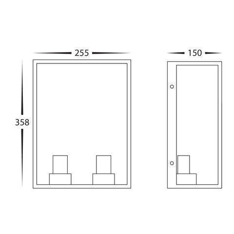 Bayside 316 Stainless Steel White 2 Light Wall Light - HV36592W-WHT