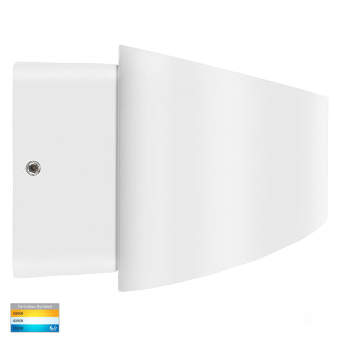Luxe White TRI Colour Up & Down LED Wall Light - HV3661T-WHT