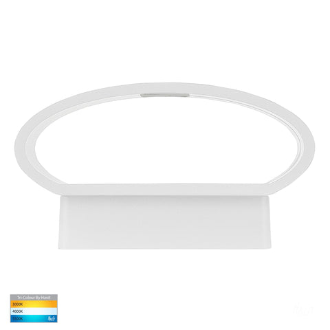 Luxe White TRI Colour Up & Down LED Wall Light - HV3661T-WHT