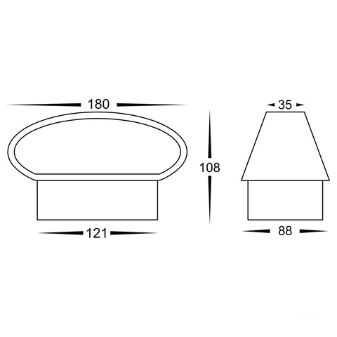 Luxe White TRI Colour Up & Down LED Wall Light - HV3661T-WHT