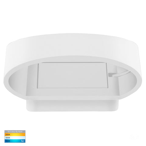 Luxe White TRI Colour Up & Down LED Wall Light - HV3661T-WHT