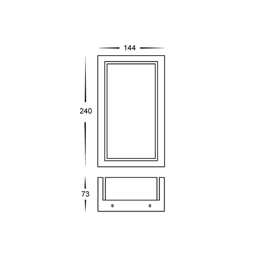 Nepean Black LED Wall Light - HV3668T-BLK