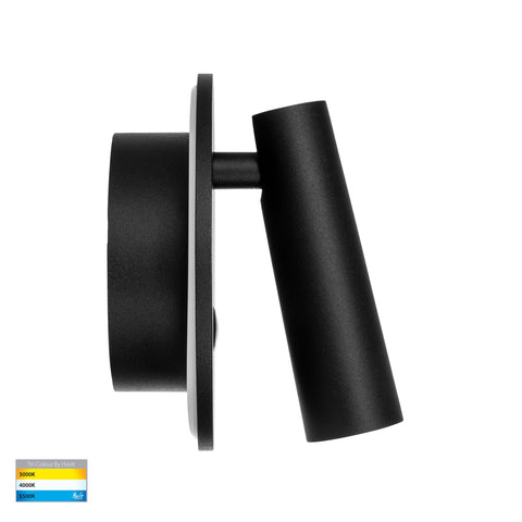 Lesen Black Single Adjustable Wall Light with Back Light - HV3688T-BLK