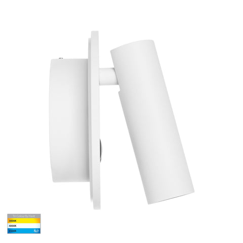 Lesen White Single Adjustable Wall Light with Back Light - HV3688T-WHT