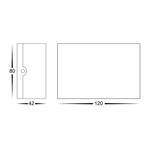 Maro White Up & Down TRI Colour LED Wall Light - HV3695T-WHT-240V