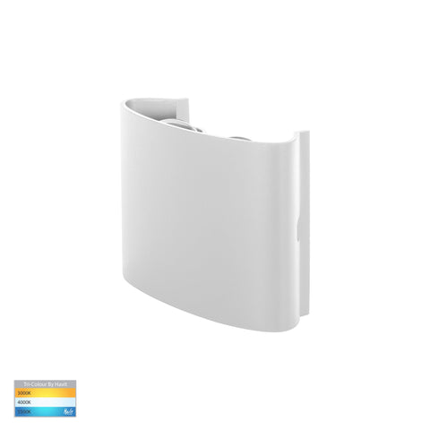 Maro White Up & Down TRI Colour LED Wall Light - HV3695T-WHT-12V