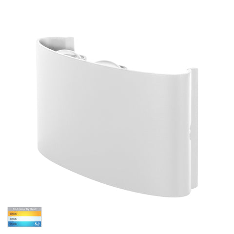 Maro White Up & Down TRI Colour LED Wall Light - HV3696T-WHT-12V
