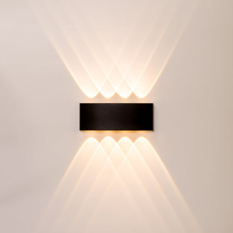 Maro Black Up & Down TRI Colour LED Wall Light - HV3697T-BLK-12V